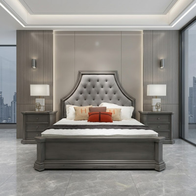 Schlafzimmer Ehebett Design Doppelbett Chesterfield Bett Polster Betten Möbel