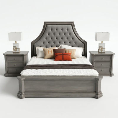 Schlafzimmer Ehebett Design Doppelbett Chesterfield Bett Polster Betten Möbel