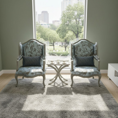 Sessel Stoff Einsitzer Möbel Relax Sitz Design Couch Textil Wohnzimmer Lehnstuhl