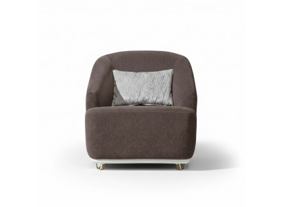 Sessel Einsitzer 1Sitz Sofa Couch Wohnzimmer Möbel Metall mit Textil