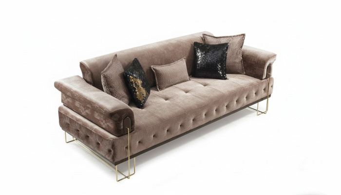 Luxus Dreisitzer braun Sofa 3 Sitzer Sofas Design Modern Design Möbel