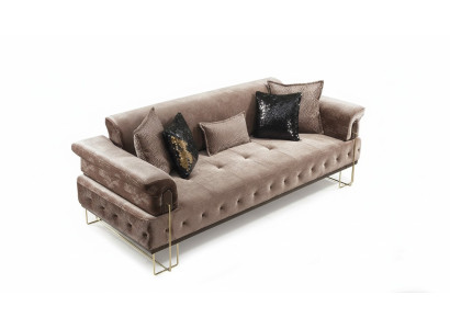Luxus Dreisitzer braun Sofa 3 Sitzer Sofas Design Modern Design Möbel