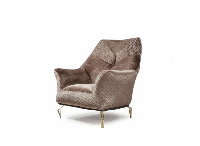 Sessel Design Wohnzimmer Polster Holz Polster Moderne Luxus braun Neu