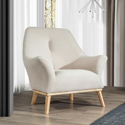Relax Club Sessel 1 Sitzer weiß Wohnzimmer Luxus Design Möbel Textil