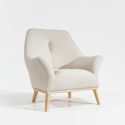 Relax Club Sessel 1 Sitzer weiß Wohnzimmer Luxus Design Möbel Textil