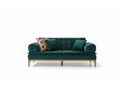 Luxus Sofa 3 Sitzer Sofas Sitz Stoff Design Möbel Stil Textil Neu grün