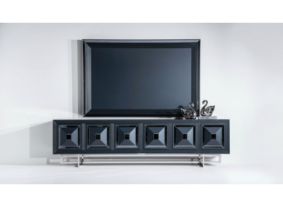 Wohnzimmer TV schrank tv fernseher stander schrank lowboard neu Schwarz