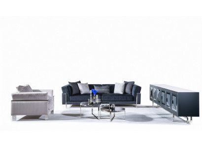 Wohnzimmer Sofagarnitur 3+1 Sitzer Couchtisch Sofa Sessel Set 4tlg.