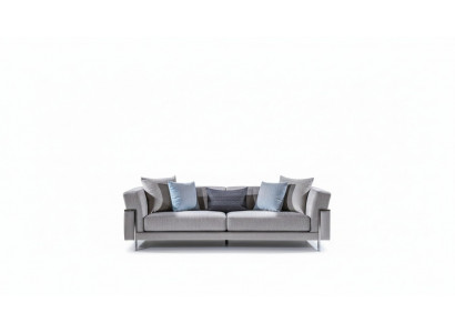 Sofagarnitur 3+3+1 Anrichte Spiegel Couchtisch Sitzer Garnitur Design