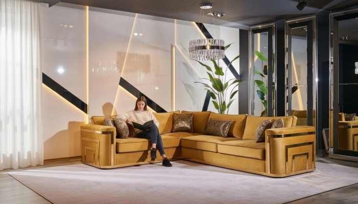 Eckcouchen Möbel Stoff Wohnlandschaft Ecksofa L Form Sofa Eckgarnitur