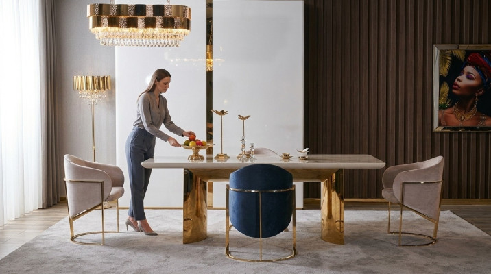 Esszimmer Set Tisch + 4x Stühle Esszimmerstuhl Set Tisch Gruppe 5tlg