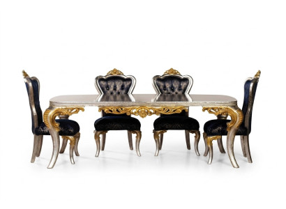Esszimmer Esstisch 4x Stuhl Gruppe Garnitur Holz Tisch Tische Stühle Stuhl Set