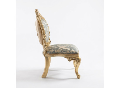 Esszimmerstuhl Stuhl Stühle Holz Luxus Esszimmer Ess Stoff Stil Barock Lehn