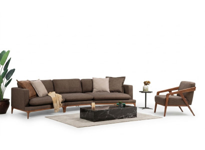 Sofagarnitur Ecksofa Sessel Sofa Eck Sofas Sitz Luxus Sitzer Garnitur Stoff Neu
