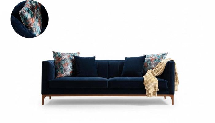 Dreisitzer Sofa 3 Sitzer Sofas Luxus Sitz Stoff Modern Stil Textil Couchen Möbel