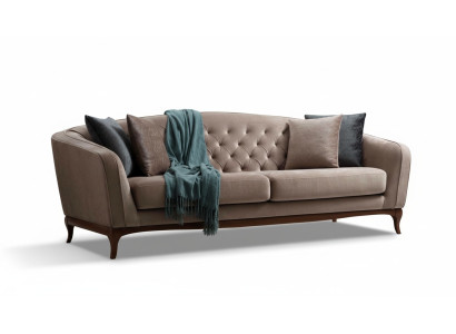Dreisitzer Sofa 3 Sitzer Sofas Luxus Gepolsterte Couch Stoff Couchen Möbel 230cm