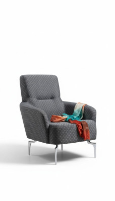Sessel Einsitzer Luxus 1 Sitzer Polster Sitz Designer Textil Sitz Stoff Modern
