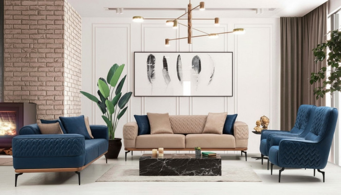 Sofagarnitur Komplette Couchgarnitur 331 Sitz Sessel Sofa Couchen Möbel Set Neu