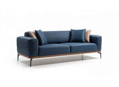 Design Dreisitzer Moderne Couch Blau Couchen Luxus Sofa Möbel Polster Loft Neu