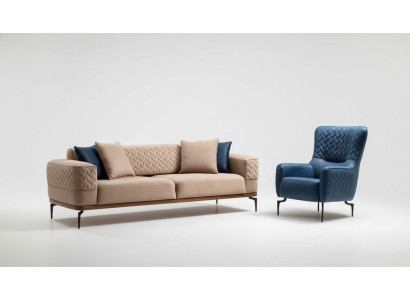 Sofagarnitur Sofa Luxus Garniur Sofas Sessel 3+1 Sitzer Modern Set Design Gruppe