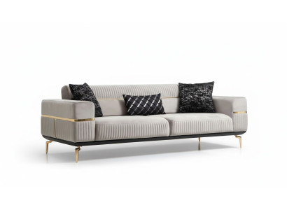 Luxus Sofa Dreisitzer Couch Polster Möbel xxl Sofas big couchen Samt Möbel Neu