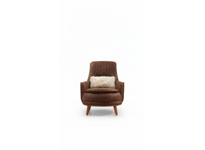Sessel Ohrensessel Design Polster Wohnzimmer 1Sitz Kunstleder Sitzer