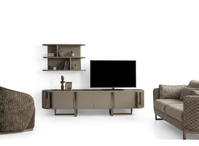 Wohnwand rtv Lowboard Regale Garnitur tv Ständer Sideboard Kommode Wohnzimmer