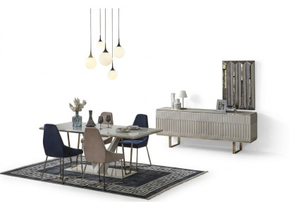 Garnitur Essgruppe Esszimmer Esstisch Sideboard Ess Stuhl Essgruppe Essecke 6tlg