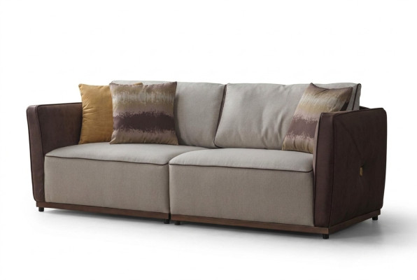 Zweisitzer Sofa Luxus 2 Sitzer Sofas Sitz Wohnzimmer Modern Polyester Stoff Neu