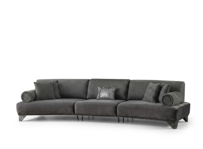 Sofa 5 Sitzer Couch Polstersofa xxl Sofas Wohnzimmer Stoff Big Wohnlandschaft