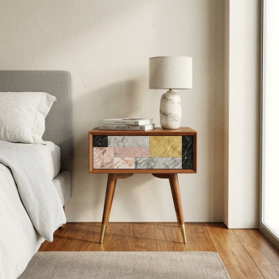 Nachttisch Nachttische Beistell Tisch Holz Design Modern Schlafzimmer Tische