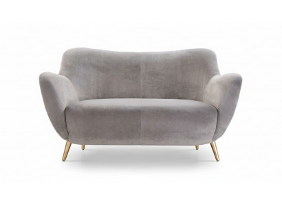 Zweisitzer Sofa 2 Sitzer Sofas Stoff Wohnzimmer Polyester Modern Grau Luxus Neu