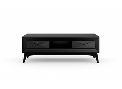 Lowboard tv Ständer Sideboard Tisch Wohnzimmer Modern Holz Schwarz Design