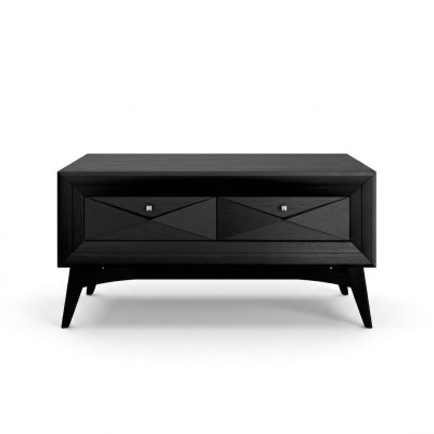 Ständer rtv Lowboard Sideboard Tisch Wohnzimmer Modern Holz Schwarz Design