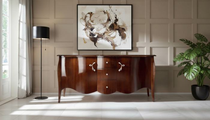 Hochwertiges Sideboard Kommode Luxus Schrank Schränke Wohnzimmer Holz Braun Neu