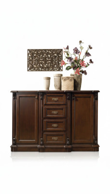 Kommode Sideboard Kommoden Schrank Schränke Wohnzimmer Holz Barock Braun Möbel