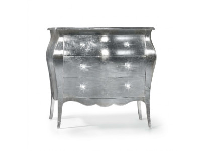 Kommode Schränke Kommoden Holz Luxus Möbel Schlafzimmer Klassische Silber Design