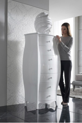 Luxus Kommode Schränke Kommoden Holz Schlafzimmer Modern Design Weiß Stil Groß