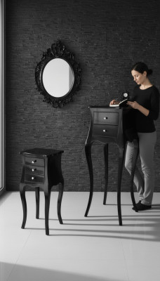 Luxus Beistelltisch Couchtisch Tische Wohnzimmer Schwarz Tisch Klassische Möbel
