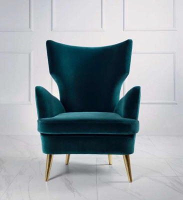 Ohrensessel Sessel Clubsessel Cocktailsessel Luxus Sitzer Sitz Wohnzimmer Grün