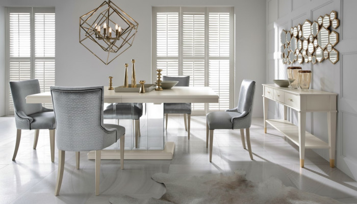 Tisch Säulen Esszimmer Tisch Essgarnitur Esstisch Stuhl Essgruppe Stühle 6tlg.