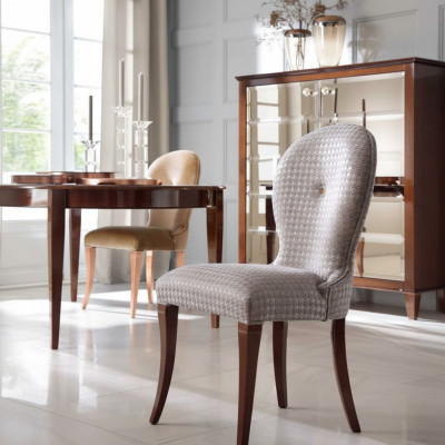 Luxus Esszimmerstuhl Stuhl Sessel Sitzer Esszimmer Stühle Holz Modern Grau