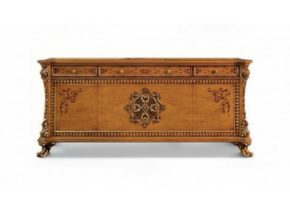 Luxus Kommode xxl Sideboard Kommoden Holz Anrichte Möbel Schrank Braun