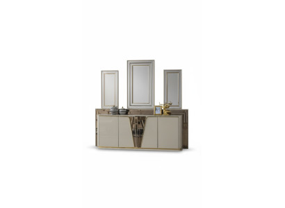 Sideboard Kommode Wohnzimmer Holz Modern Beige Luxus Schränke Design