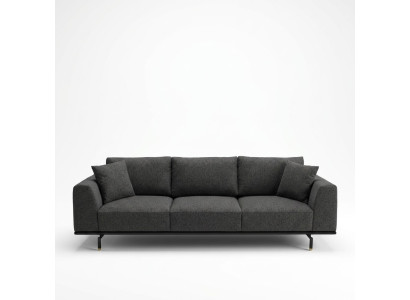Viersitzer Sofa 4 Sitzer Sofas Modern Grau Design Stoff Polyester Neu