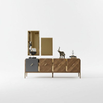 Sideboard Kommode Luxus Schränke Kommoden Wohnzimmer Holz Braun Möbel
