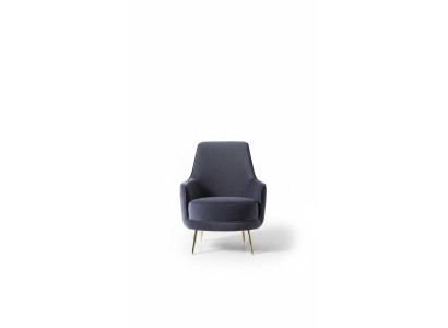 Sessel Ohrensessel Cocktailsessel Stoff Wohnzimmer Polyester Grau Sitz