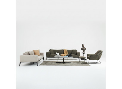 Moderne Couchgarnitur Luxus Sofas Dreisitzer Sessel Komplettes Set Grau