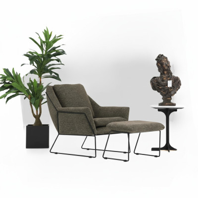 Moderner Grüner Sessel Cocktailsessel Ohrensessel Wohnzimmermöbel Design