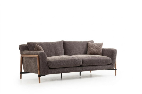 Viersitzer Sofa 4 Sitzer Stoff Sofas Modern Design Wohnzimmer Grau 